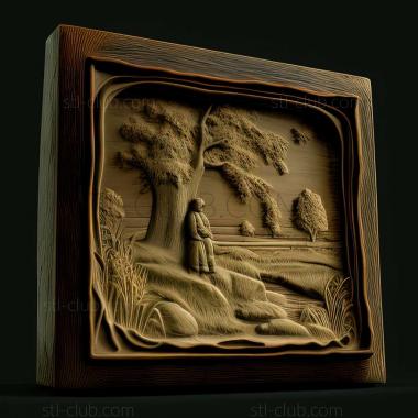 3D model George Inness American artist (STL)